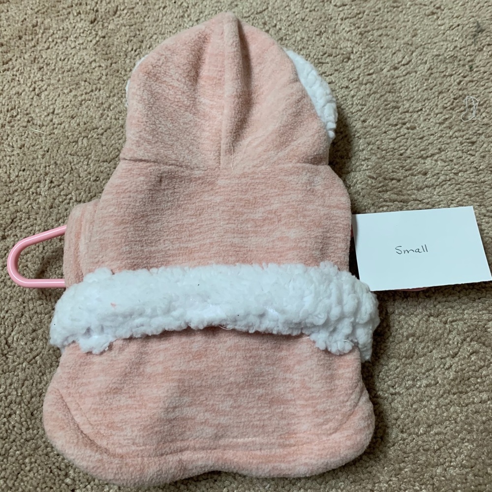 Small Pink and White Pet Robe
